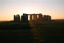 View of sunset on a Stonehenge tour.